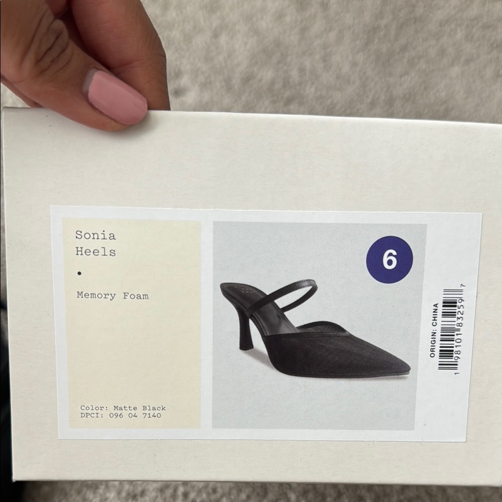 Sonia Black Heels with Memory Foam